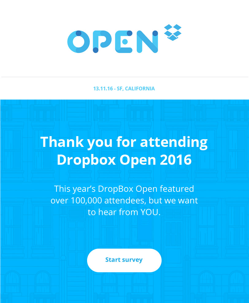 Email Marketing - Dropbox Survey Email